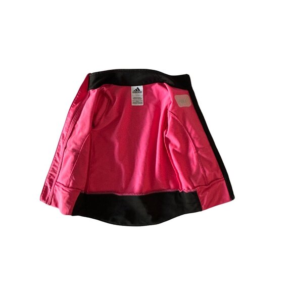 Adidas Toddler 2-Piece Pink & Black Outfit Size 24M Polyester Jacket & Pants Set - Picture 7 of 9
